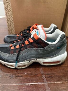 Nike Men's Gray and Orange Air Max  Sneakers